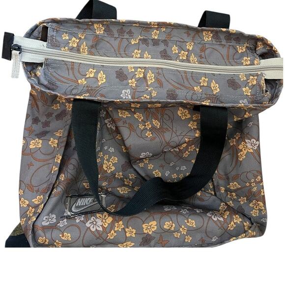 Nike olive / yellow floral tote bag - Picture 3 of 7